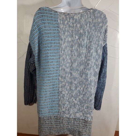 Style & Co XXL Pullover Blue Colorblock Round Neck Tunic Top Sweater Min… - Picture 8 of 10